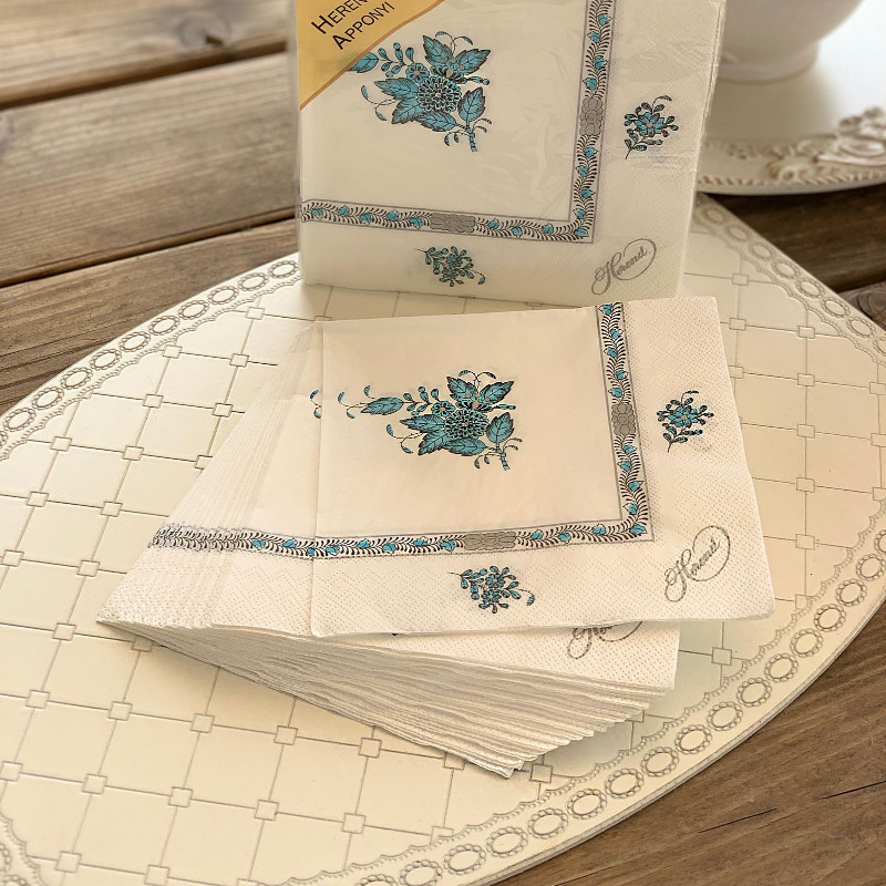 (아포니 블루) 명품 헝가리 헤렌드 냅킨 아포니 블루 1팩(20매) Herend Napkins - 상세 이미지 5