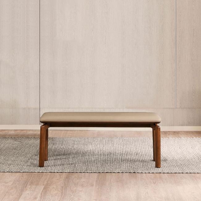 스코나 그라벤 원목 패브릭 레더 2인 벤치 의자 1100