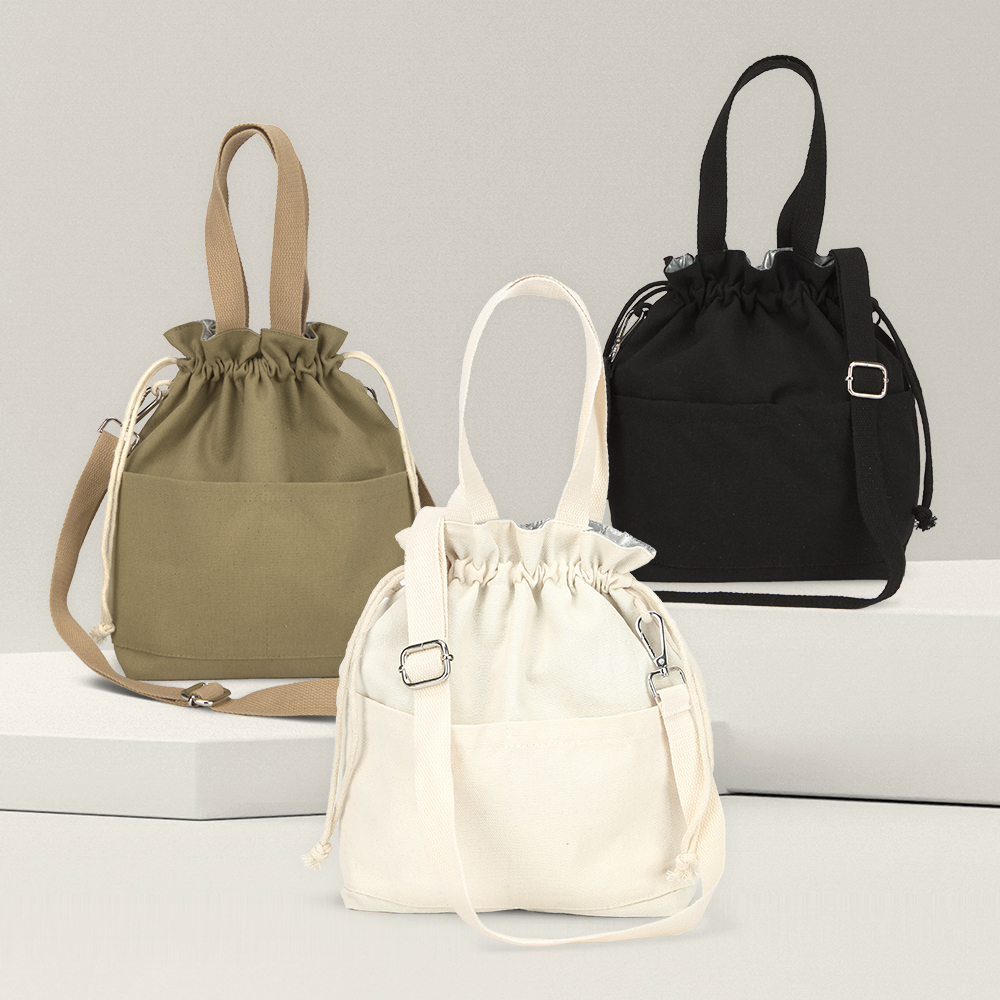 온다온 도시락 가방 캔버스 이유식 보온 보냉 런치백 도시락통 주머니