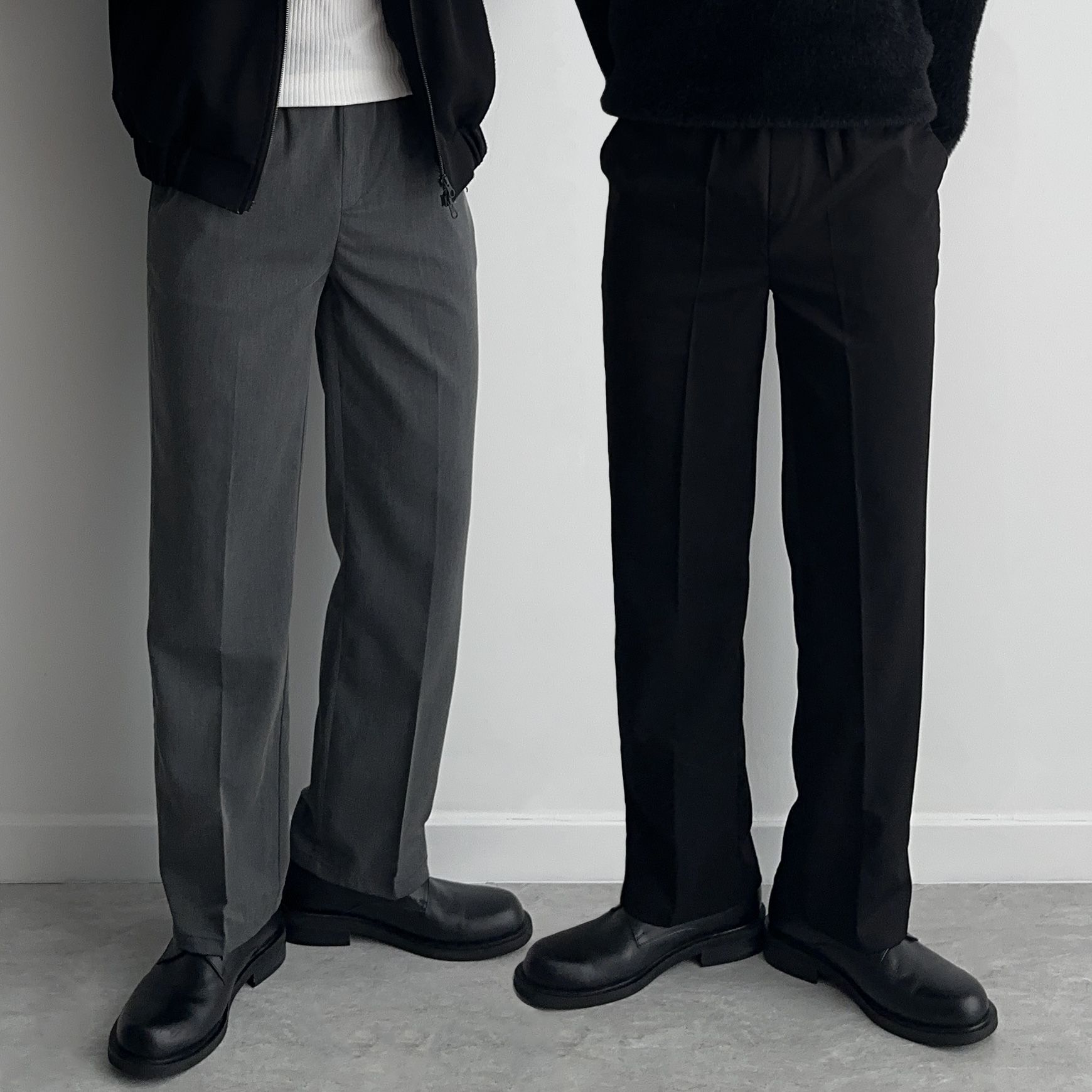 세미와이드슬랙스 테이퍼드핏 테이퍼드슬랙스 - 상품 이미지