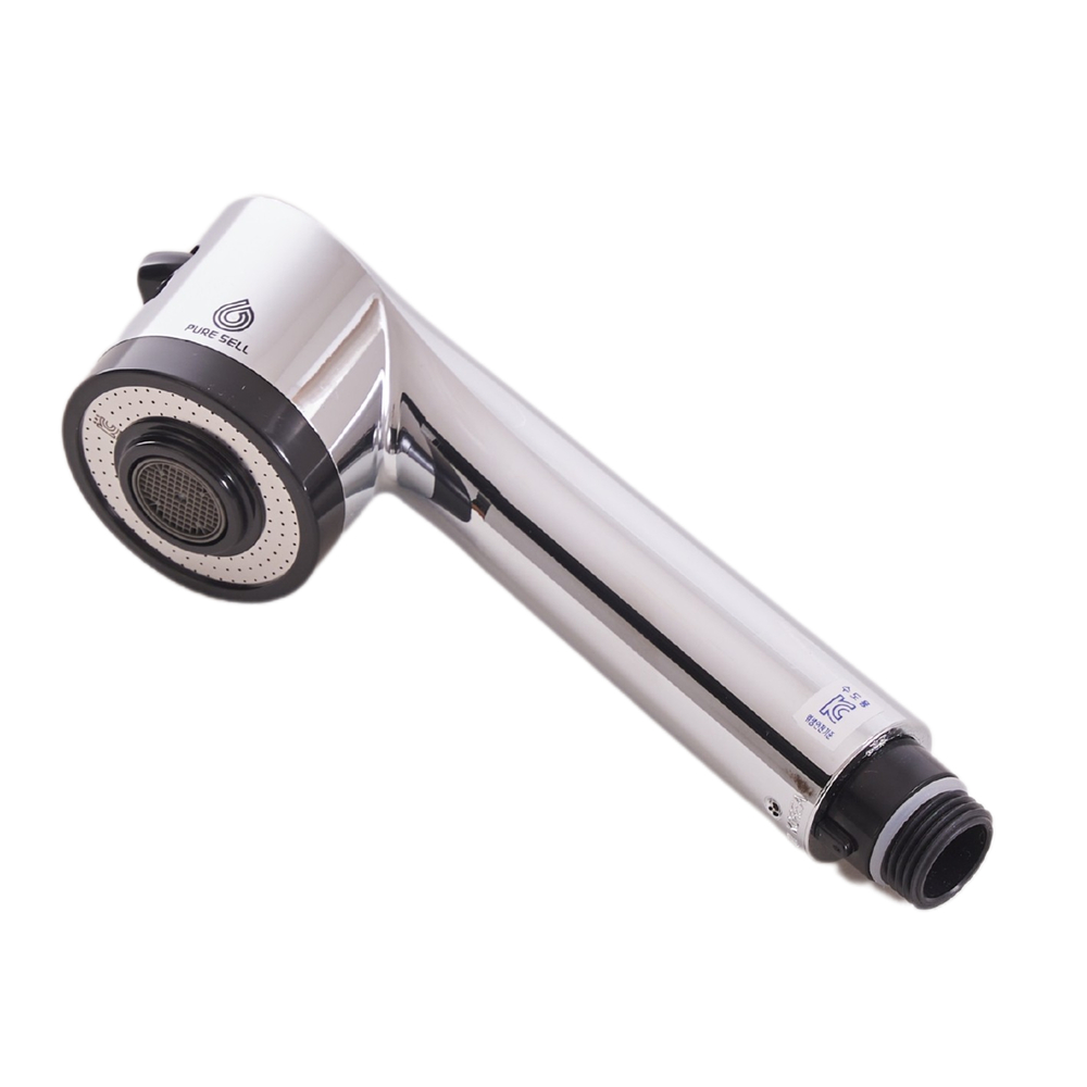 퓨어셀 수압상승 주방 싱크대 씽크대 수전 수도꼭지 헤드 교체 일반형 실버