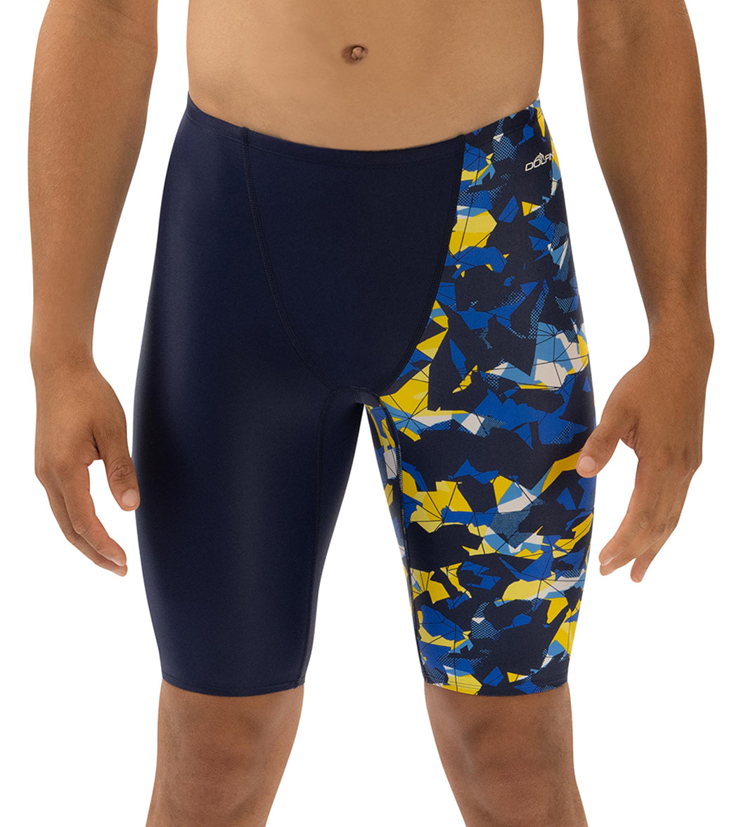 돌핀 남성 엑스트라슬릭 임플로이드 어시메트리컬 재머 5부 수영복 Navy/Gold - 상품 이미지