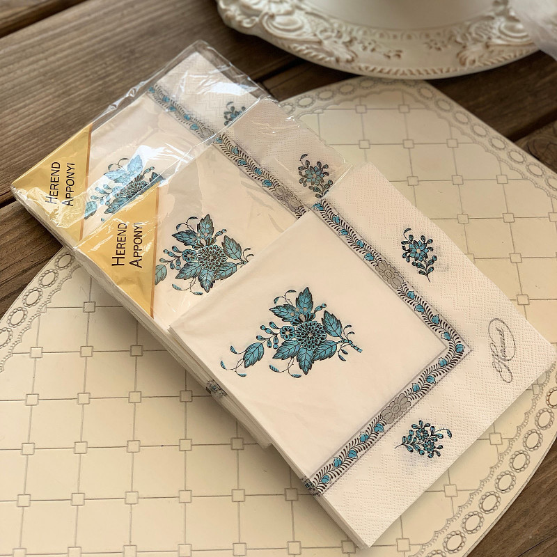 (아포니 블루) 명품 헝가리 헤렌드 냅킨 아포니 블루 1팩(20매) Herend Napkins 이미지 8