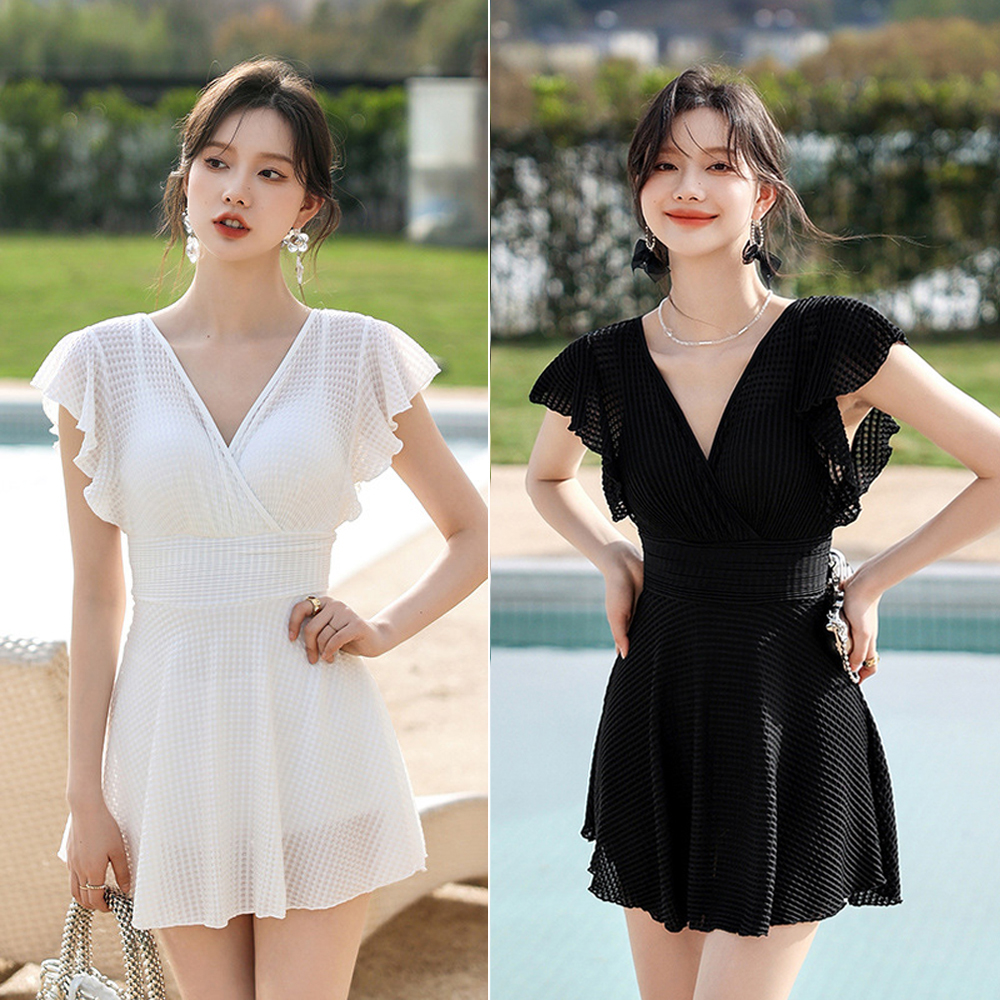 여성 모노키니 빅사이즈 체형커버 수영복 호텔 휴양지 원피스수영복 - 상세 이미지 2