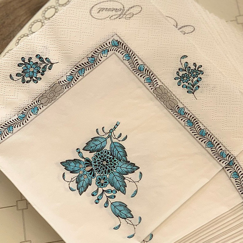 (아포니 블루) 명품 헝가리 헤렌드 냅킨 아포니 블루 1팩(20매) Herend Napkins 이미지 6