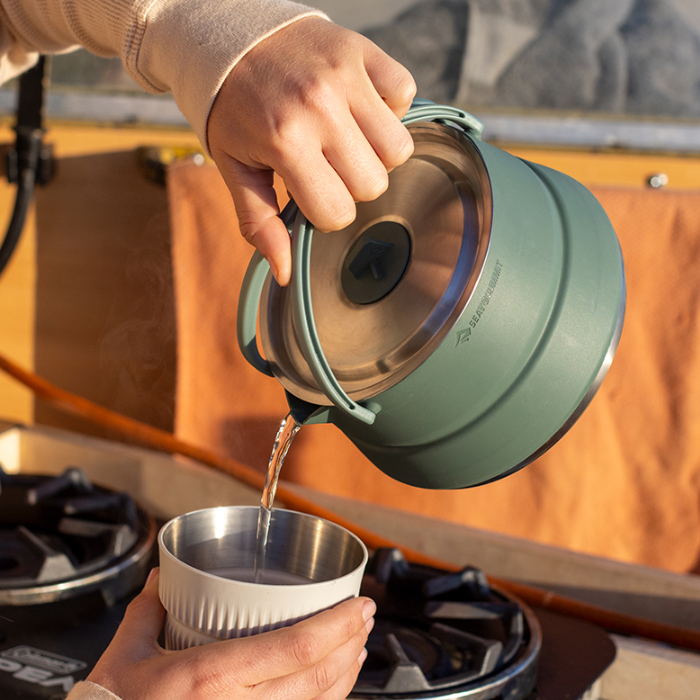 씨투써밋 디투어 케틀 1.6L 백패킹 접이식 스테인레스 경량 주전자