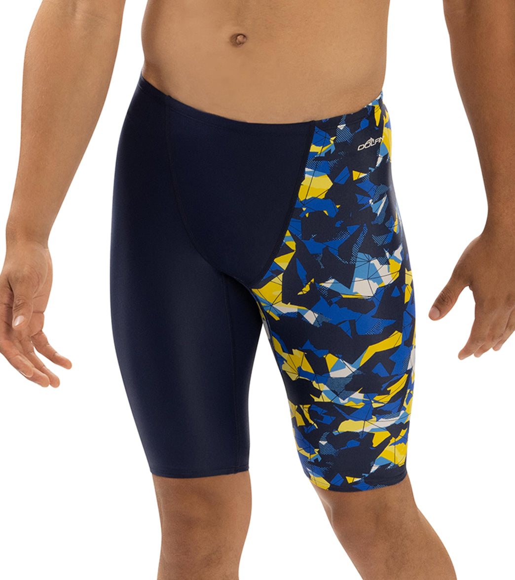 돌핀 남성 엑스트라슬릭 임플로이드 어시메트리컬 재머 5부 수영복 Navy/Gold - 상세 이미지 2