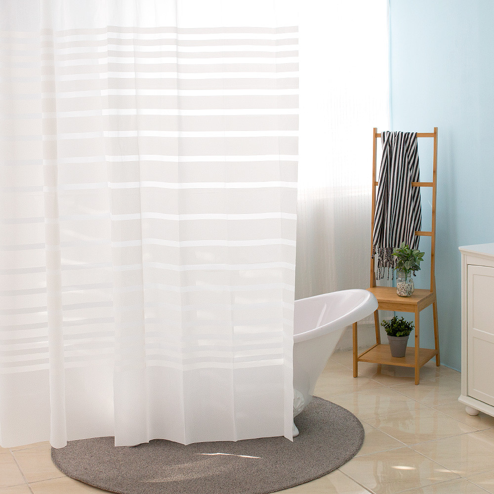 원세븐나인 EVA 샤워커튼 모던 스트라이프 반투명