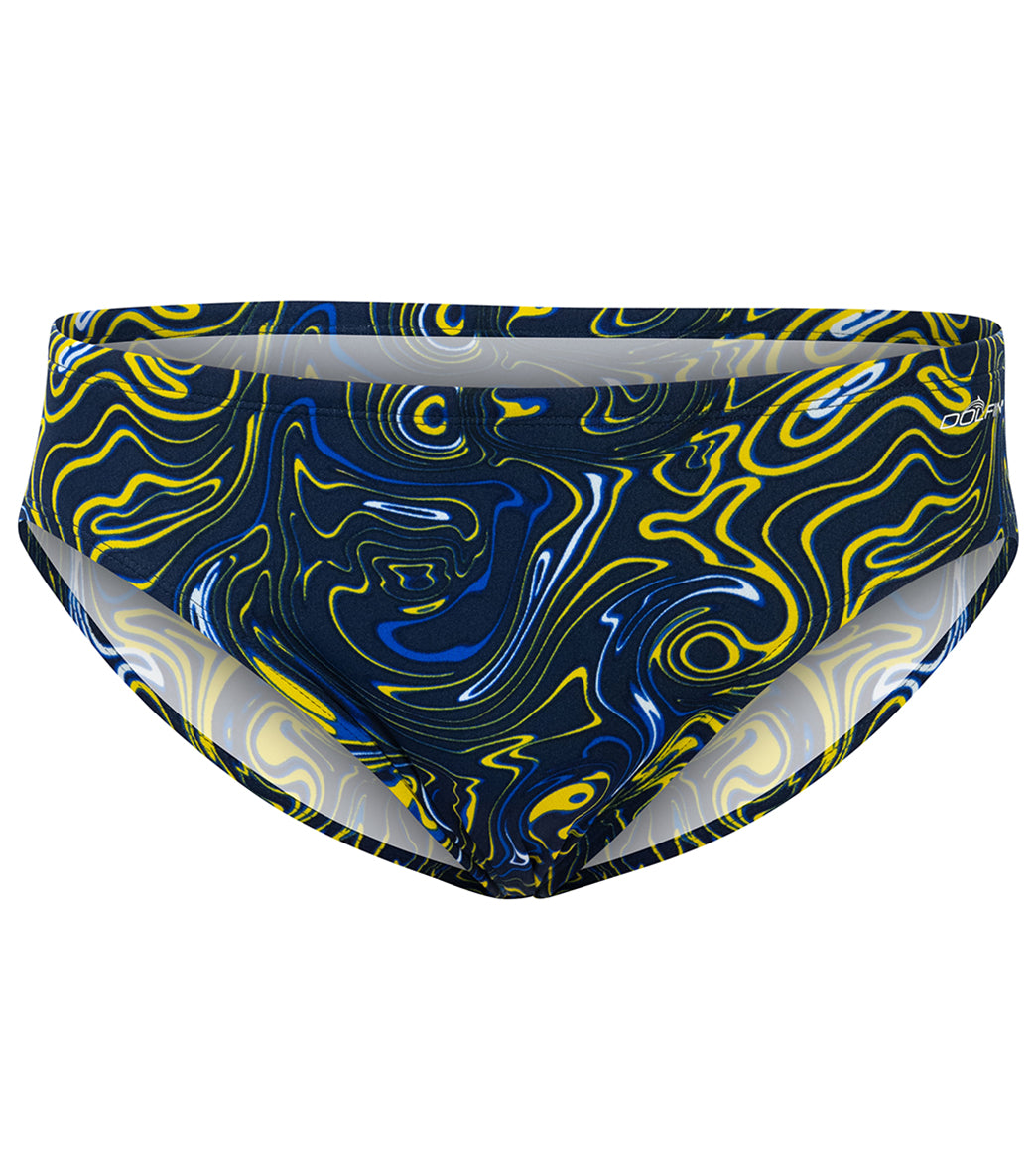 돌핀 남성 릴라이언스 포스필드 레이저 브리프 삼각 수영복 Forcefield Navy/Gold - 상세 이미지 4