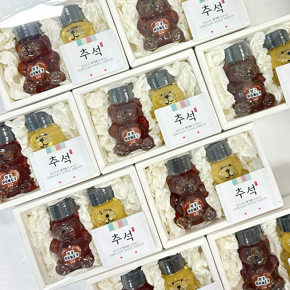 미니 곰돌이꿀 답례 결혼식 돌 천연벌꿀 꿀선물세트 육아휴직 퇴사 회사 스승의날 선생님선물 이미지 7