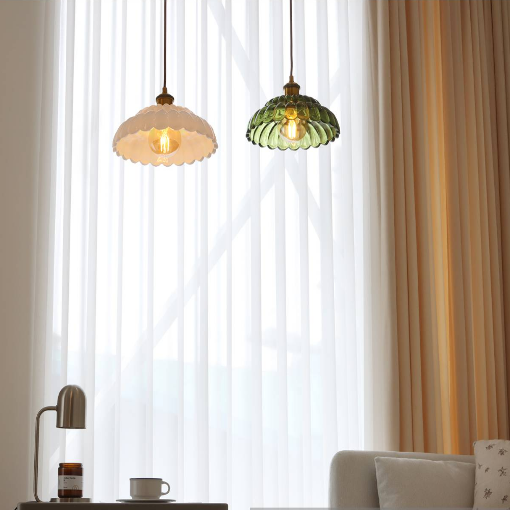 KS인증/당일발송 북유럽식탁등 LED 레일 펜던트 갓등 유리 4인 식탁등 투명/직부형