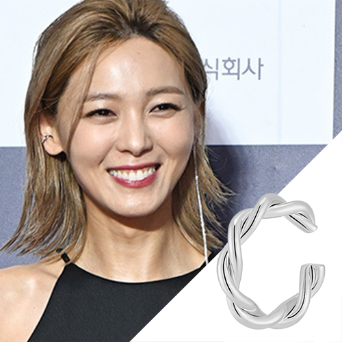 폴브리알 꼬임 이어커프 연예인 귀안뚫는 귀걸이 선예 지효 PDBE0150 - 상세 이미지 2