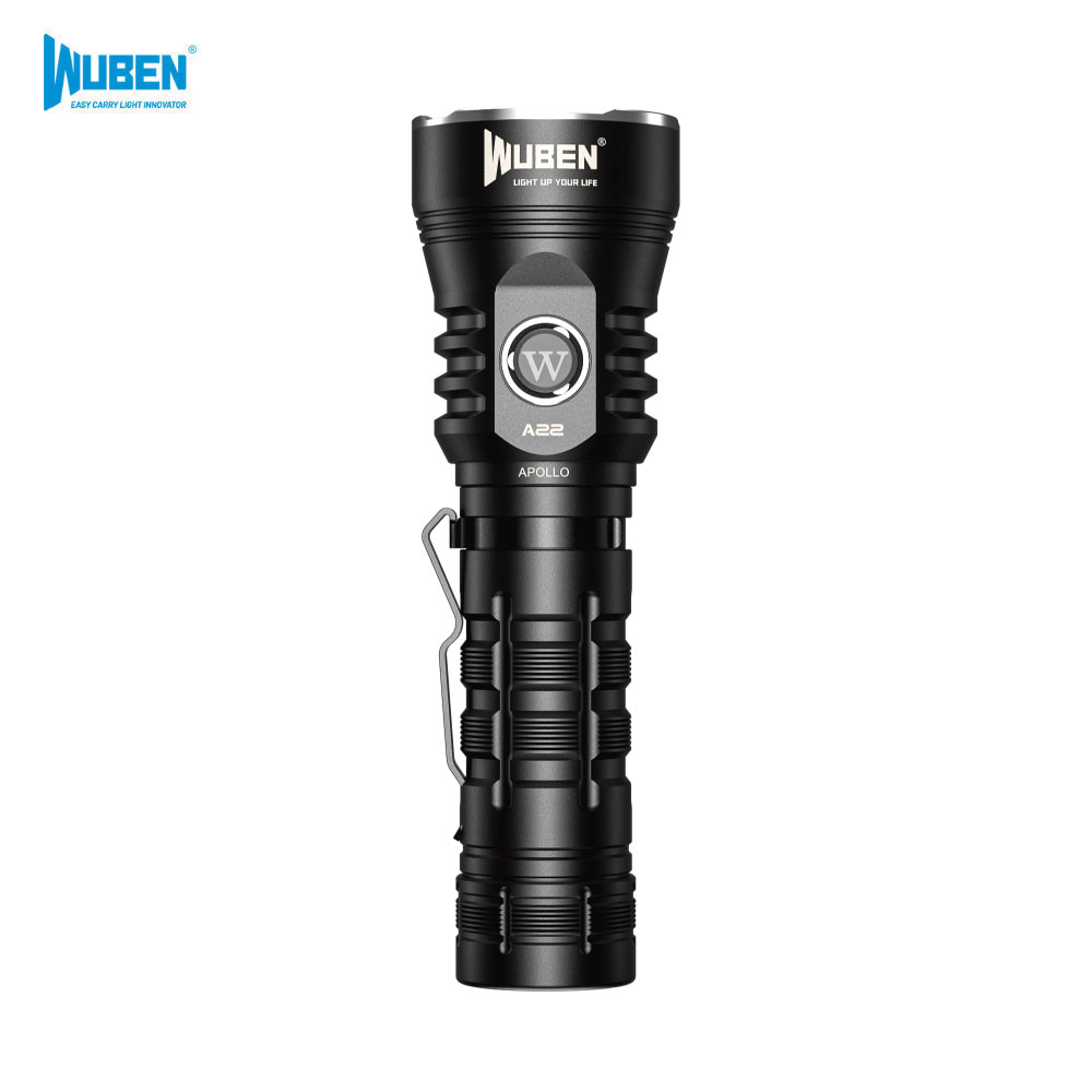 우벤 A22 고성능 손전등 후레쉬 4500루멘 충전식 전술 군용 랜턴 고휘도 써치라이트