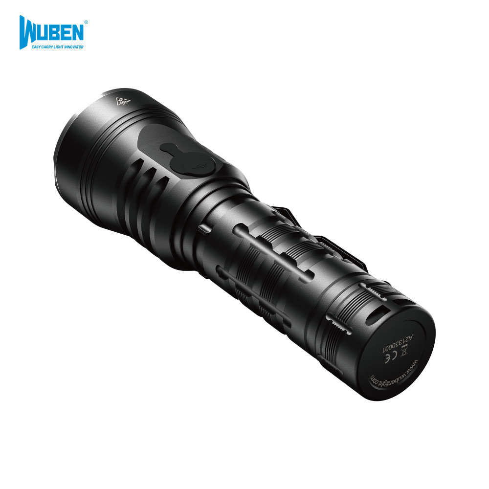 우벤 A22 고성능 손전등 후레쉬 4500루멘 충전식 전술 군용 랜턴 고휘도 써치라이트