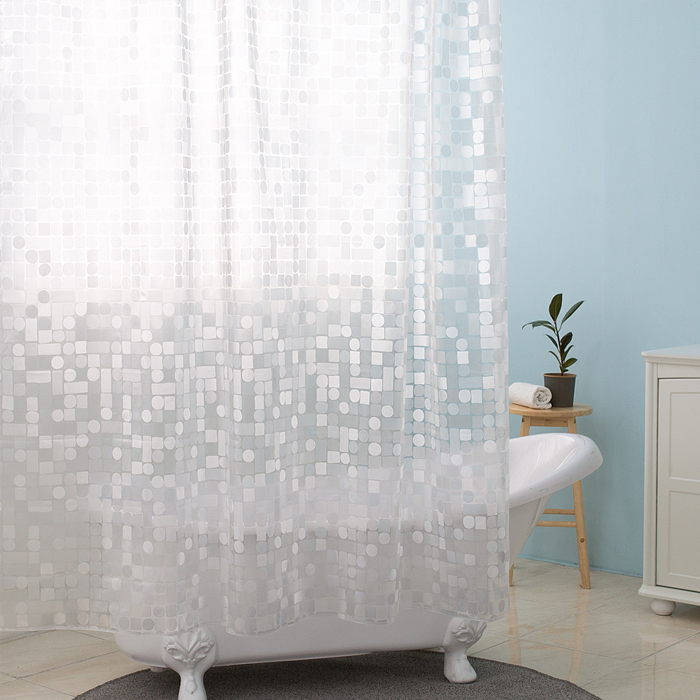 원세븐나인 클리어 샤워커튼 모빌 반투명 투명 곰팡이 욕실 화장실 방수 욕조 커튼