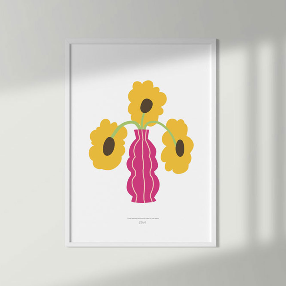 해바라기 그림 액자 거실 풍수 인테리어 포스터 행운바라기 A3 (297x420mm) 이미지 6