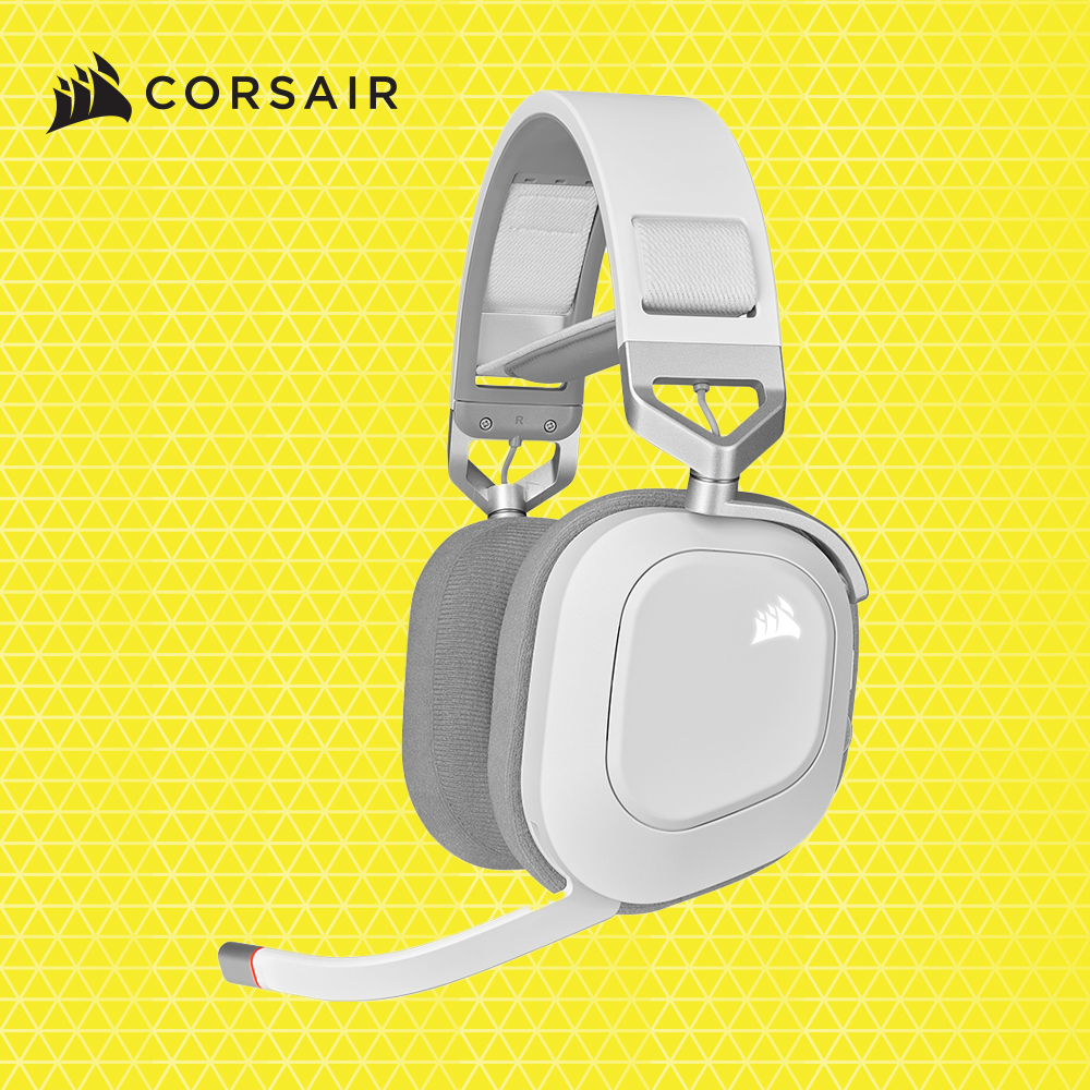 커세어 HS80 RGB WIRELESS 게이밍 헤드셋 화이트