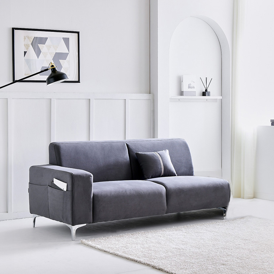 이노센트 다운 아쿠아텍스 패브릭 소파 스툴미포함, 그레이, 3인용