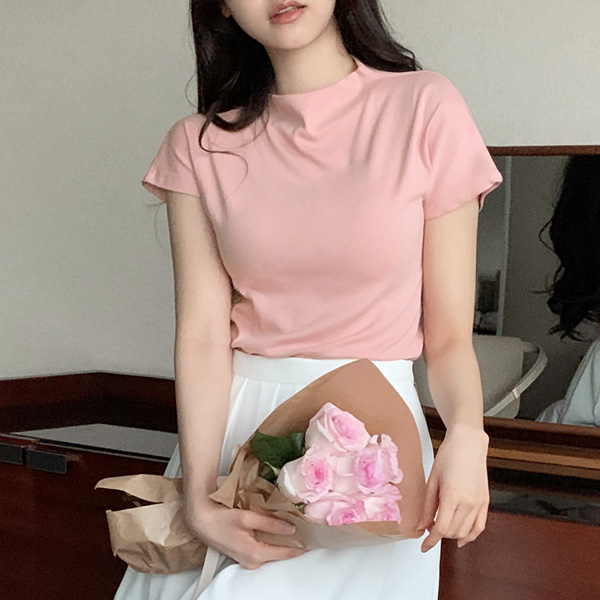 헤론 소프트 모달 반폴라 티셔츠 ts4006 이미지