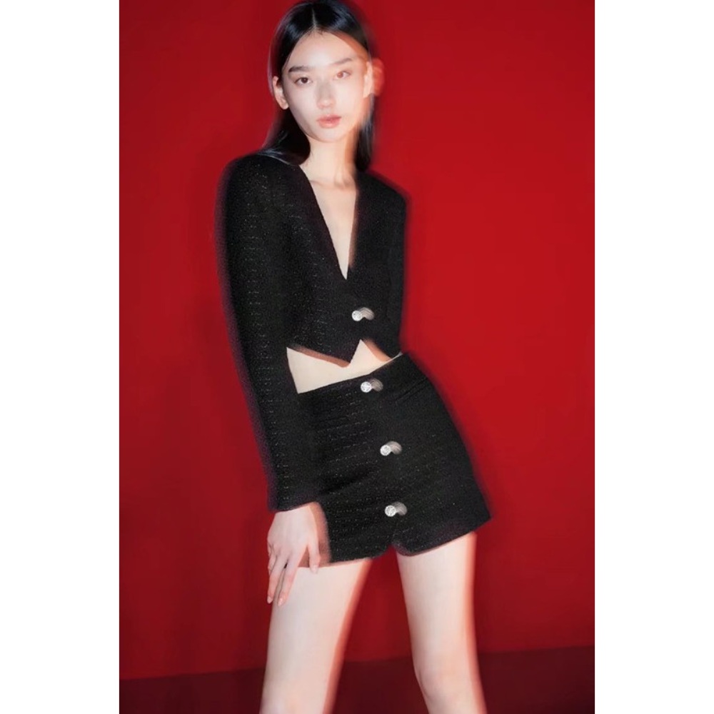 내 남편과 결혼해줘 정수민 송하윤 가디건 옷 블랙 크롭 15회 패션 이미지 2