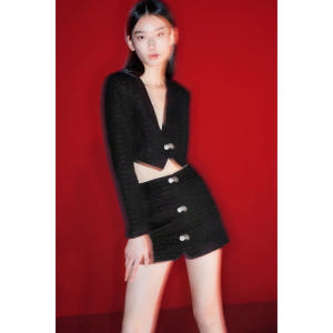 내 남편과 결혼해줘 정수민 송하윤 가디건 옷 블랙 크롭 15회 패션 착용 후기 | 사이즈/핏 총정리 - 상품 이미지 2