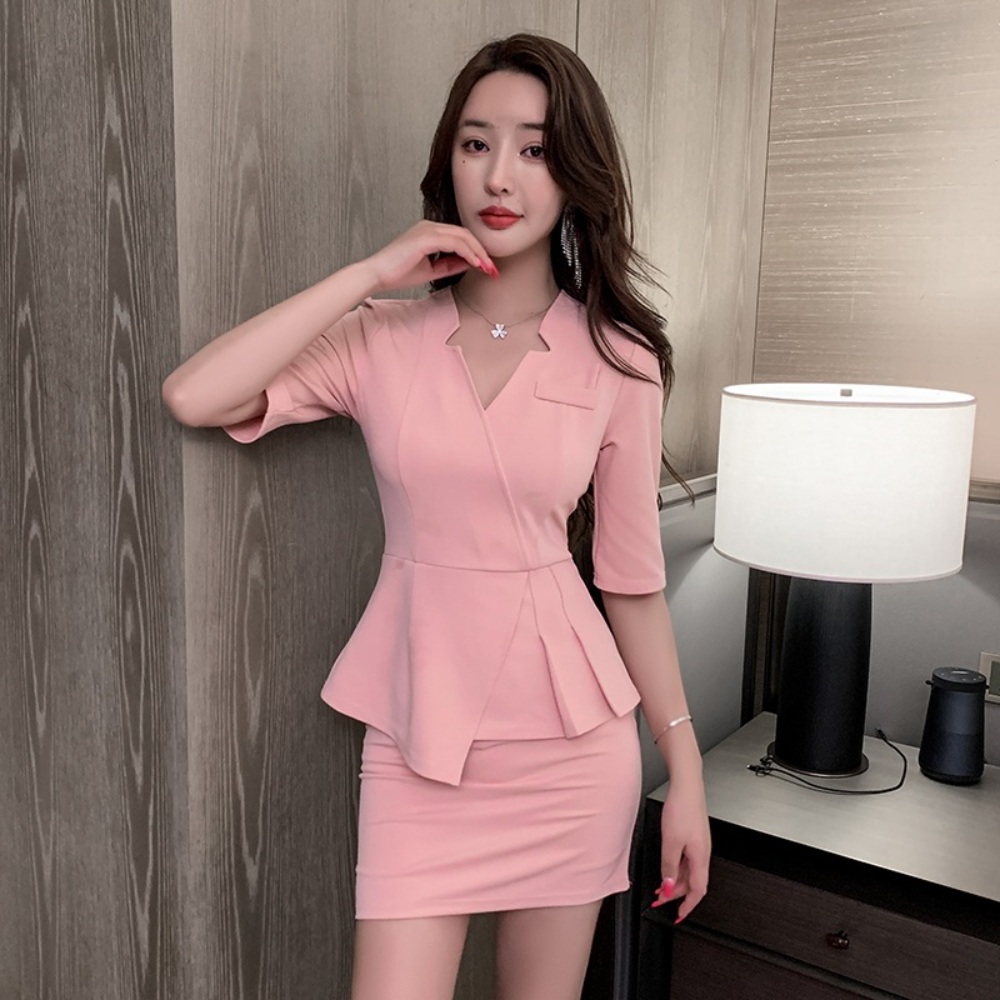 프론트 안내데스크 상담 성형외과 실장 원무과 상하의 세트 유니폼 - 상세 이미지 3