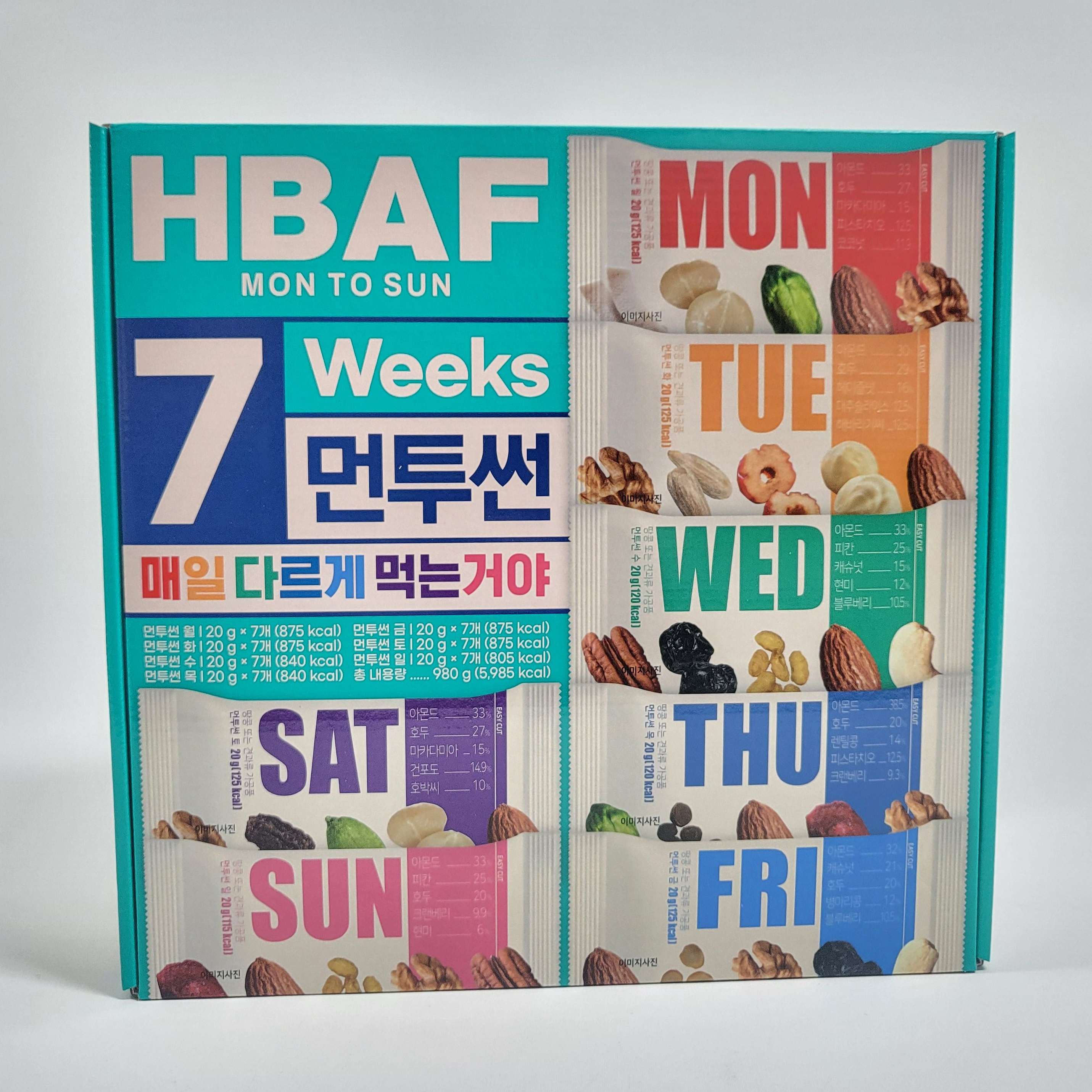 HBAF 바프 먼투썬 하루견과 7주 20g x 49개 코스트코 견과류 - 상세 이미지 2