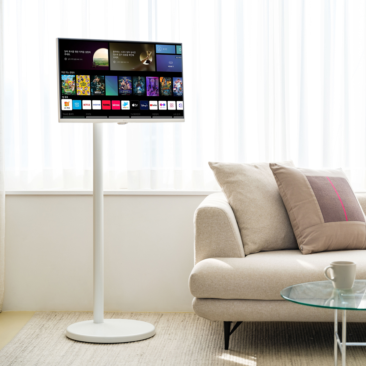 [~25_만_기간한정~]LG 27SR50F 68.6cm(27인치)그린 스마트 TV 모니터 IPTV 미러링 OTT 와이파이 삼텐바이미 스탠바이미 - 상세 이미지 4