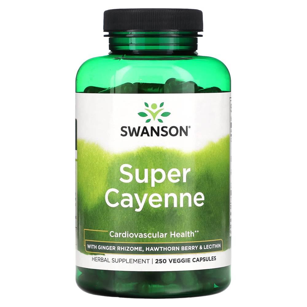 스완슨 Super Cayenne Hawthorn Berry & 레시틴 인지질 250정 - 상품 이미지