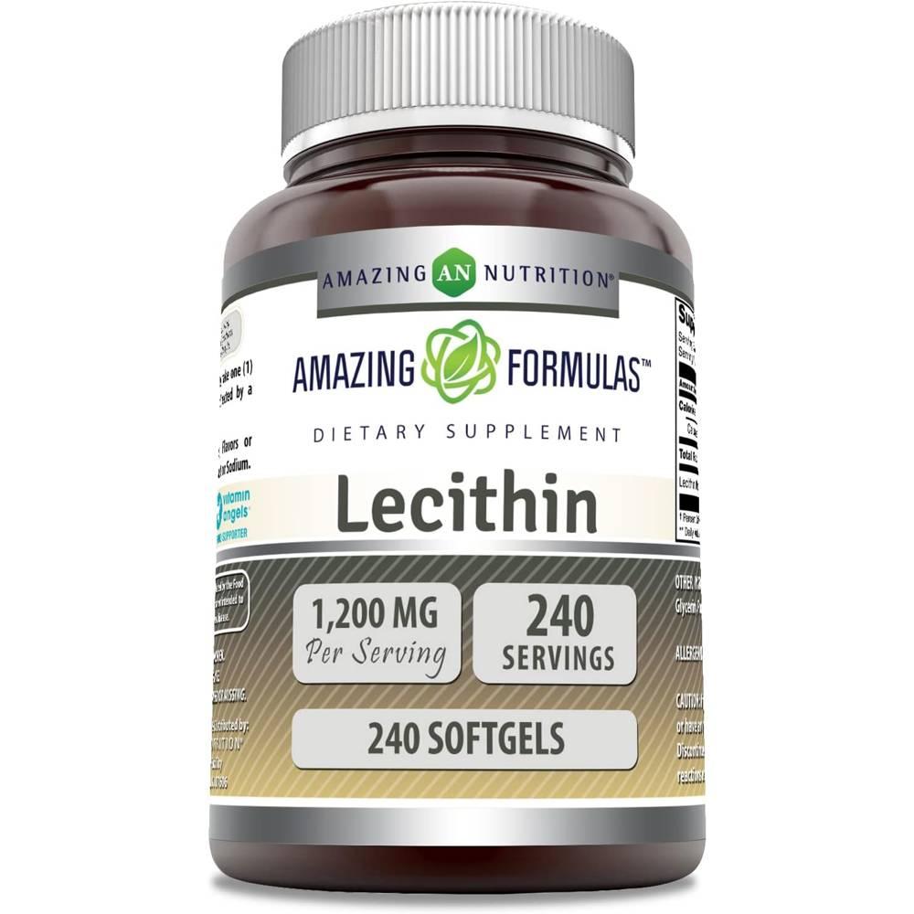 어메이징뉴트리션 레시틴 콩 대두 1200mg 인지질 240정 (1통) - 상품 이미지