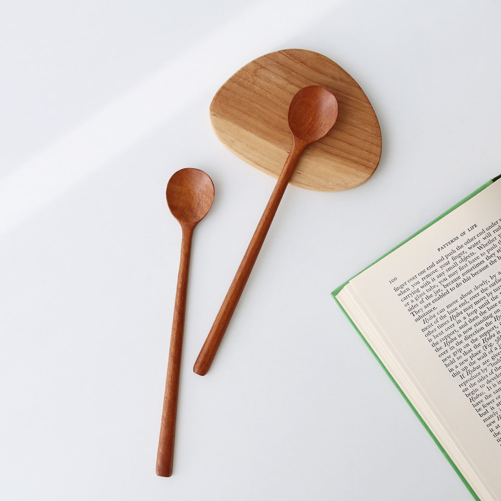 옻칠 우드 롱티스푼 원목 머들러 카페스푼