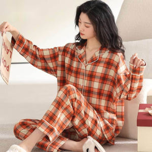 효심이네 각자도생 이선순 윤미라 잠옷 옷 레드 체크 43회 패션 착용 후기 | 사이즈/핏 총정리 - 상품 이미지 1