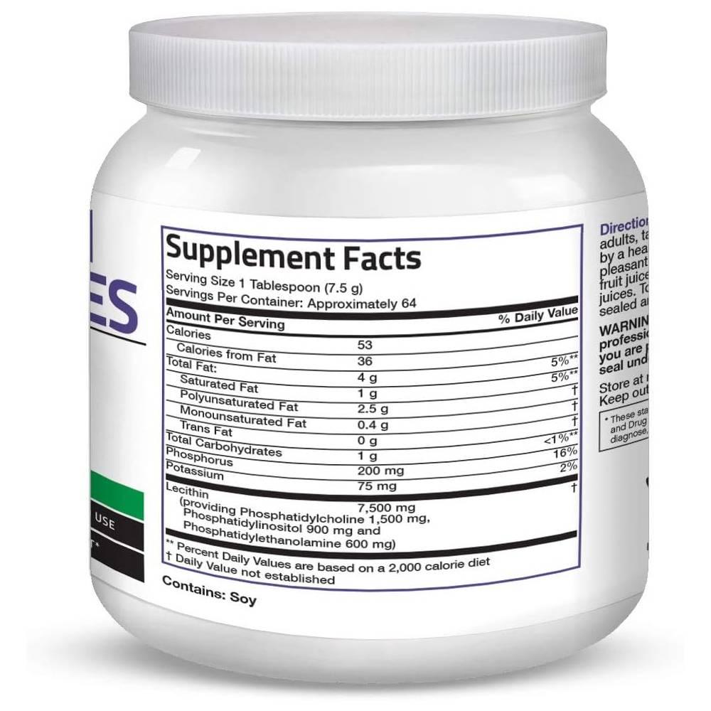 브론슨 레시틴 과립제 과립 알갱이 7500 MG 인지질 454g - 상세 이미지 2