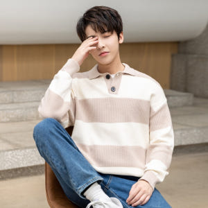 효심이네 각자도생 이효준 설정환 니트 옷 블랙 스트라이프 42회 패션 착용 후기 | 사이즈/핏 총정리 - 상품 이미지 3