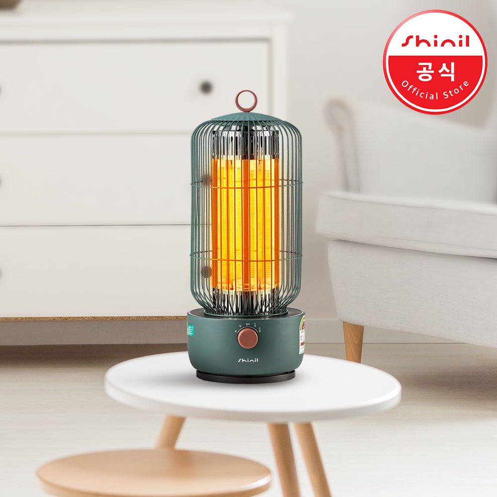 신일 카본히터 소형난로 미니 원통형 전기난로 스탠드 휴대용 난방기 SEH-1000HP