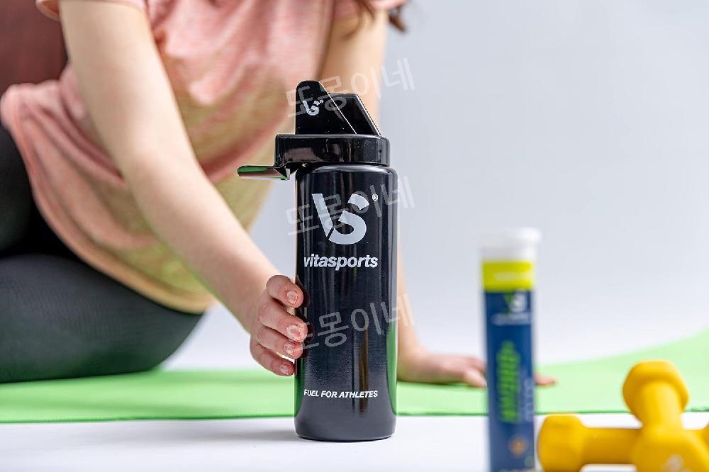 VitaSports 네이마르 비접촉 물병 물통 12개 축구 풋살 블랙 스포츠 휴대용 손흥민 황희찬 위생 1L - 상세 이미지 3