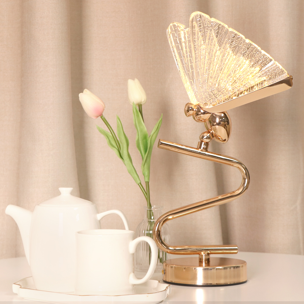 LED스탠드 트루몬 삼색변환 2W 골드 독서등 책상 조명 거실등 무드등