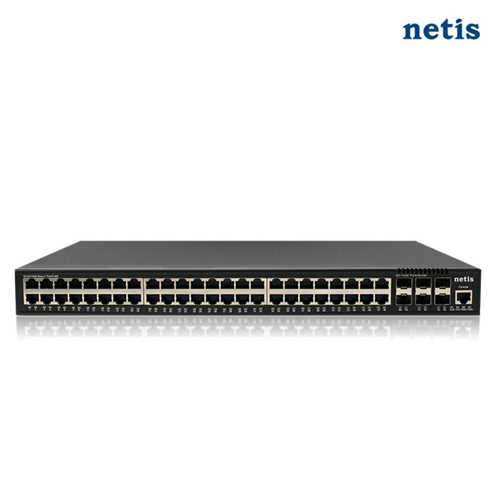 네티스 HST3354GM 48포트 엔터프라이즈 기업용 기가 스위칭허브 10G SFP 3년 A/S CL - 상품 이미지