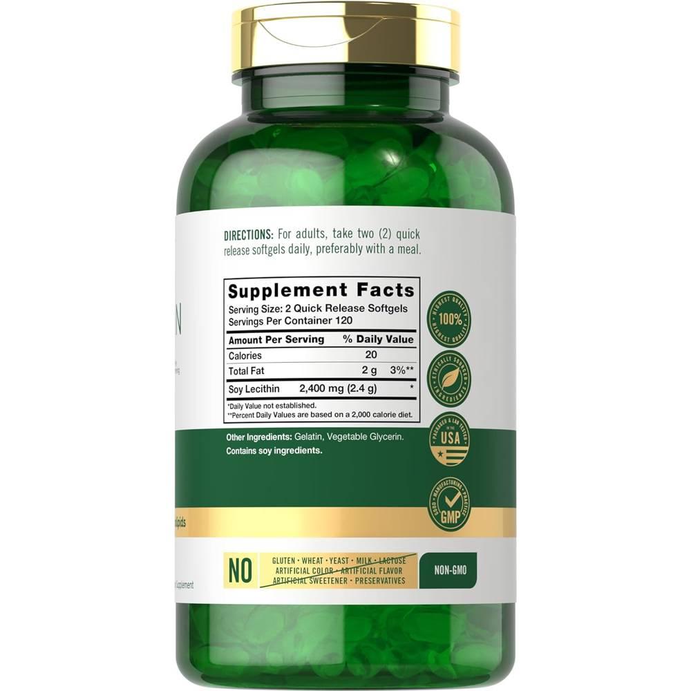 칼라일 레시틴 콩 대두2400mg 인지질 240정 - 상세 이미지 2