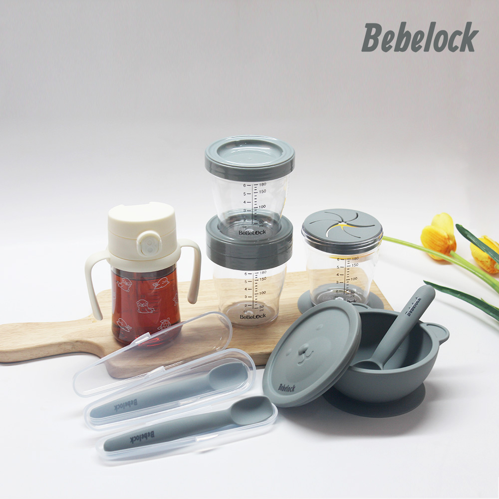 베베락 포네르 트라이탄 이유식스타트 6종세트(빨대컵+이유식용기+흡착볼+흡착판+스낵캡+스푼)