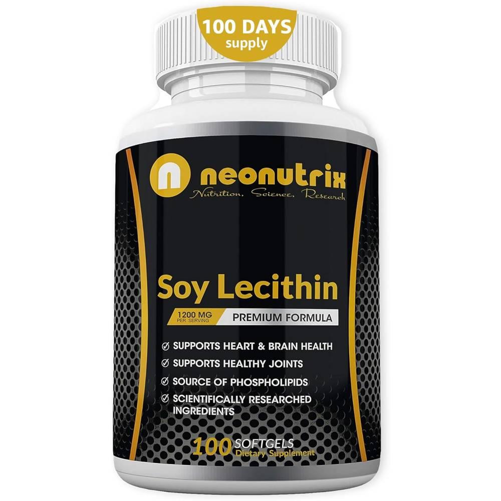 N NEONUTRIX 콩 대두 레시틴 1200mg 인지질 100정 - 상품 이미지