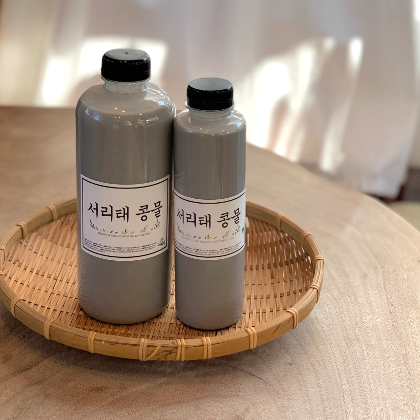 [경주더두부]수제 서리태콩물 500ml 국산 콩 무첨가 무가당 콩국수 콩국 두유 : 경주 the 두부