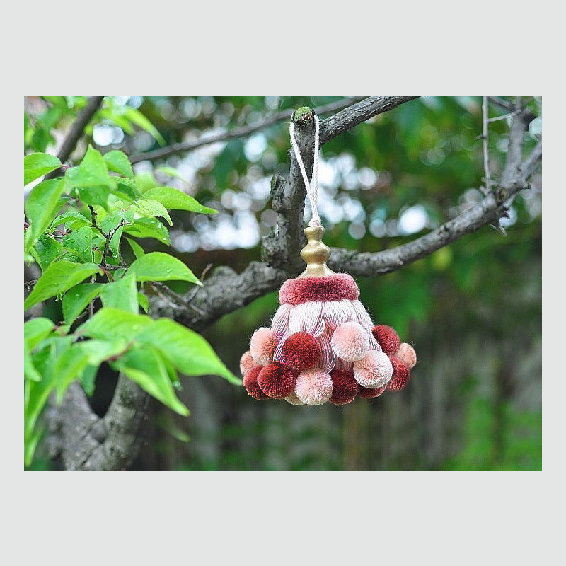 뚱땡이 태슬 (카키, 청록, 보라, 베이지, 블루, 핑크) 이미지 8