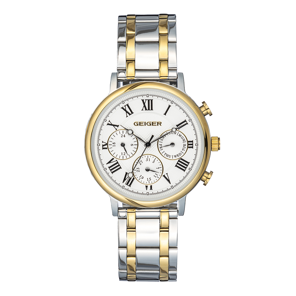 가이거 멀티펑션 남성 메탈워치 GE1268