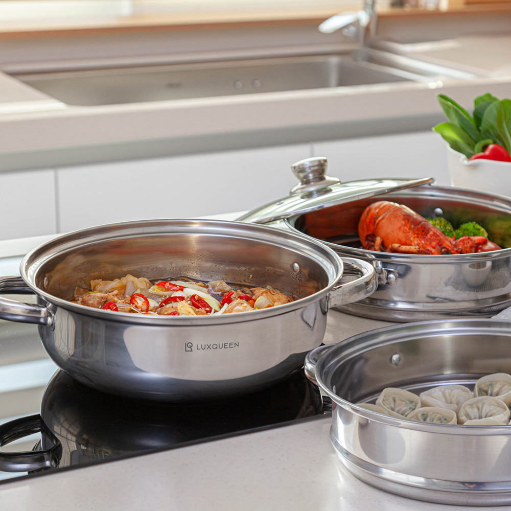인덕션만두찜기 렉스퀸 3단스텐찜솥 만두찜기추천 찜솥사용후기