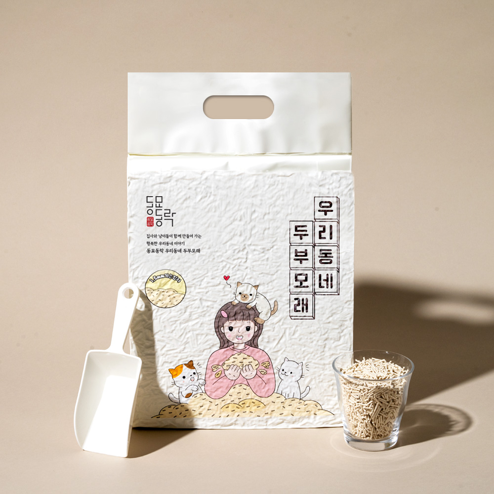 동묘동락 우리동네 고양이모래 두부, 2.4kg, 6개 - 상세 이미지 5