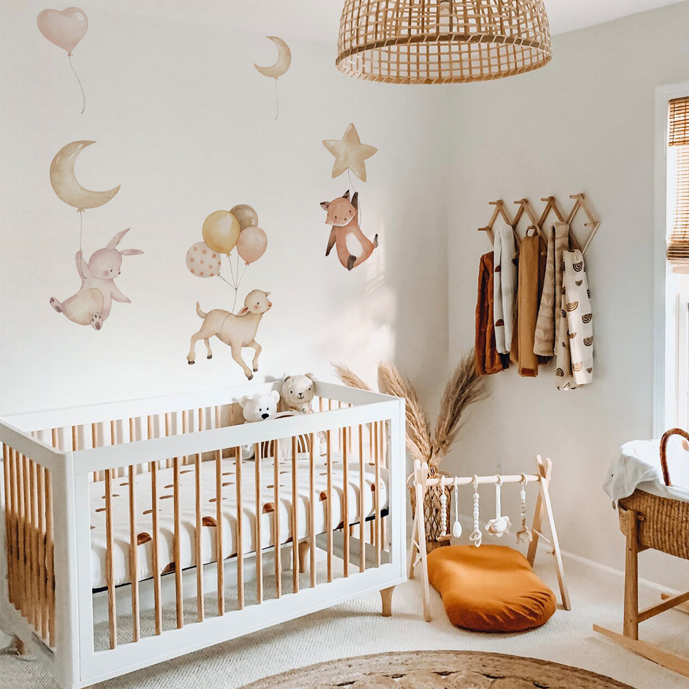 아카시아봉봉 국내제작 월세이프 아기방 데코 실크 벽지스티커 아이방 인테리어 해피포레스트