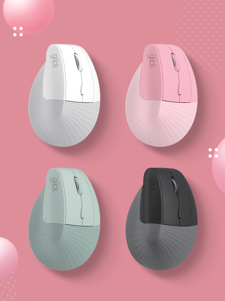 지클릭커 오피스 프로 버티컬 도톰쉬폰 무소음 인체공학 블루투스 무선 마우스 OP50 그린