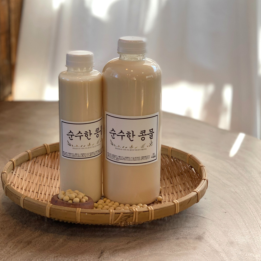 [경주 더두부]국산 수제 콩물 무첨가 무가당 콩국수 콩국 두유 500ml