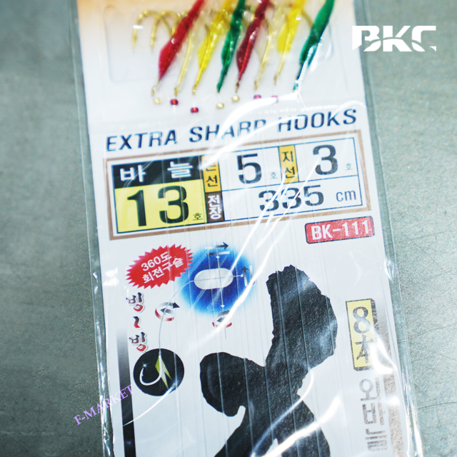 백경 BK-111 볼락 열기 가자미 카드 채비 특수어피 8본 13호 - 상세 이미지 4